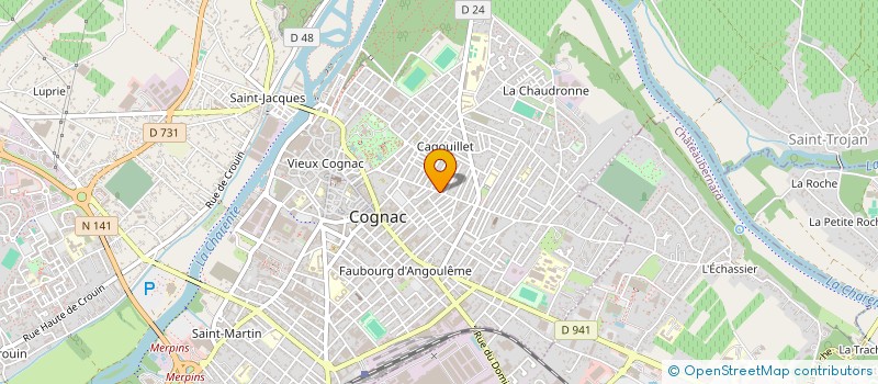 localisation de l'entreprise MONSIEUR MIKAEL UNVOAS à COGNAC