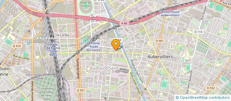 localisation de l'entreprise MONSIEUR MIKE JOACHIM  AUBERVILLIERS