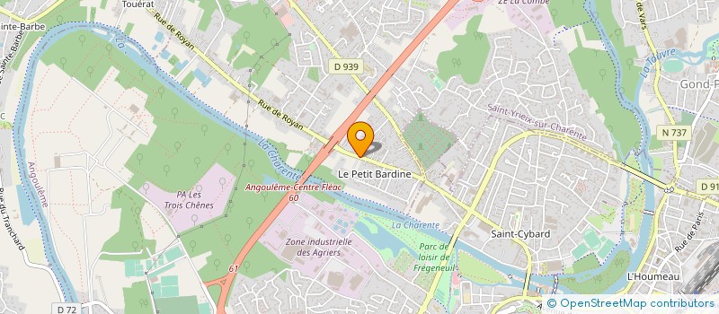 localisation de l'entreprise MONSIEUR MIKE MONPOUX  SAINT-YRIEIX-SUR-CHARENTE