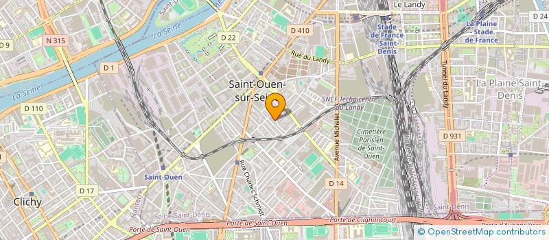 localisation de l'entreprise MONSIEUR MIKE NEWTON  SAINT-OUEN-SUR-SEINE