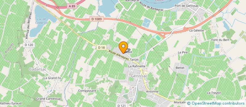 localisation de l'entreprise MONSIEUR MIKE VIDAL FACAL  GENISSAC