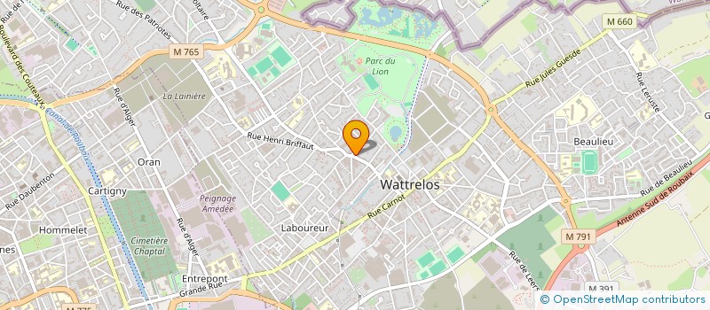 localisation de l'entreprise MONSIEUR MIKEY KUCHARSKI  WATTRELOS