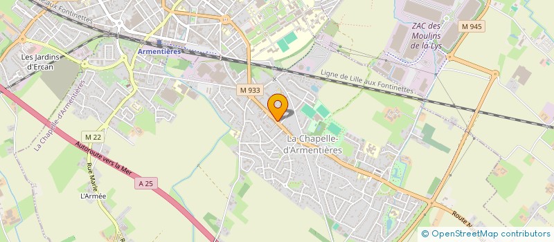 localisation de l'entreprise MONSIEUR MILOUDI BOUZGARENE  LA CHAPELLE-D'ARMENTIERES