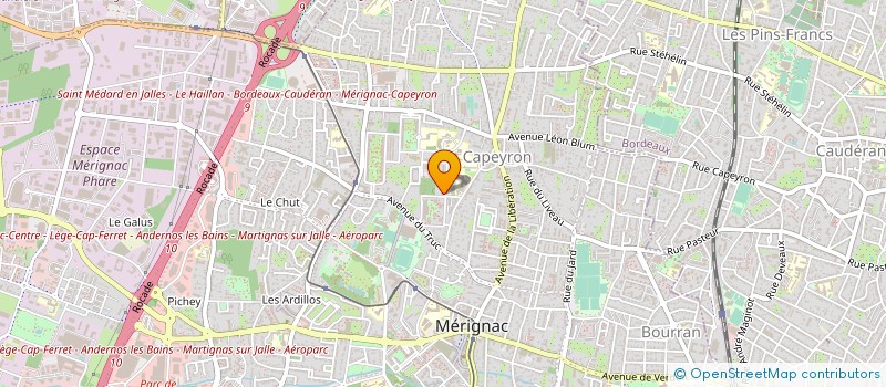 localisation de l'entreprise MONSIEUR MING LIU à MERIGNAC