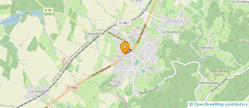 localisation de l'entreprise MONSIEUR MIRKO CRISTIANO  BEAUFORT-ORBAGNA