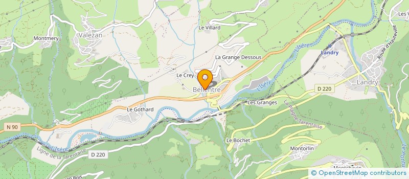 localisation de l'entreprise MONSIEUR MIRTO MENGHETTI  LA PLAGNE TARENTAISE