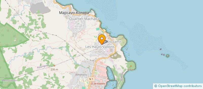 localisation de l'entreprise MONSIEUR MLAMALI HALIDI à MAMOUDZOU