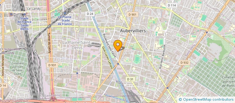 localisation de l'entreprise MONSIEUR MODIBOU LY  AUBERVILLIERS