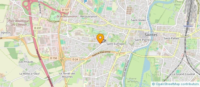 localisation de l'entreprise MONSIEUR MOEIN ALGRWI  SAINTES