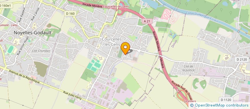 localisation de l'entreprise MONSIEUR MOHAMED AIT OULAHIANE  COURCELLES-LES-LENS