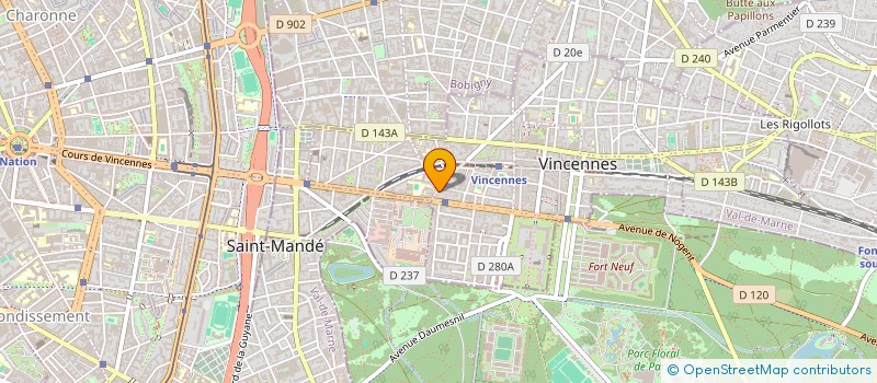 localisation de l'entreprise MONSIEUR MOHAMED AMINE LAAOUAR à VINCENNES