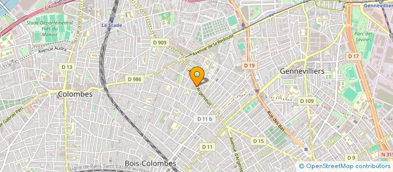 localisation de l'entreprise MONSIEUR MOHAMED AYOUNI à BOIS-COLOMBES