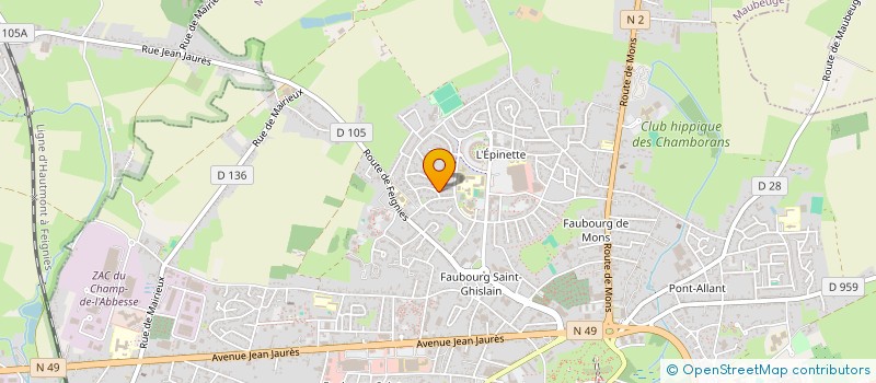 localisation de l'entreprise MONSIEUR MOHAMED BAMOU  MAUBEUGE