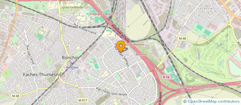 localisation de l'entreprise MONSIEUR MOHAMED BENNIS  RONCHIN