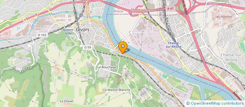 localisation de l'entreprise MONSIEUR MOHAMED BOUHASSANE à GIVORS