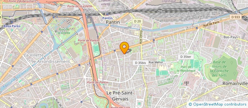 localisation de l'entreprise MONSIEUR MOHAMED CHAMSA  PANTIN