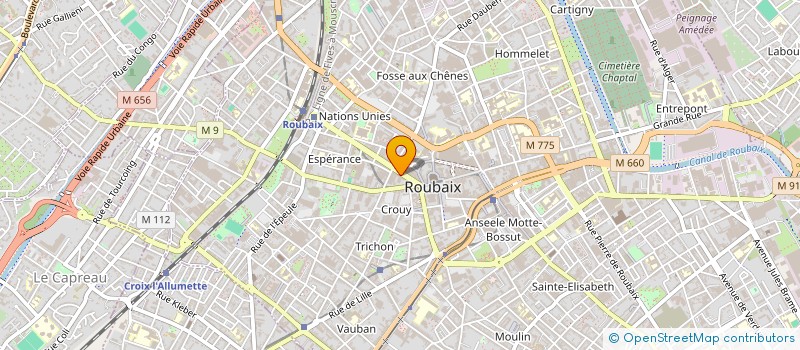 localisation de l'entreprise MONSIEUR MOHAMED HADROUGA à ROUBAIX