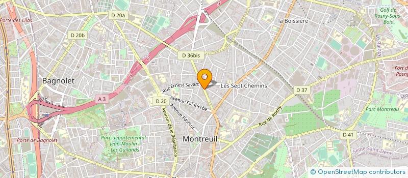 localisation de l'entreprise MONSIEUR MOHAMED HUISSIN à MONTREUIL