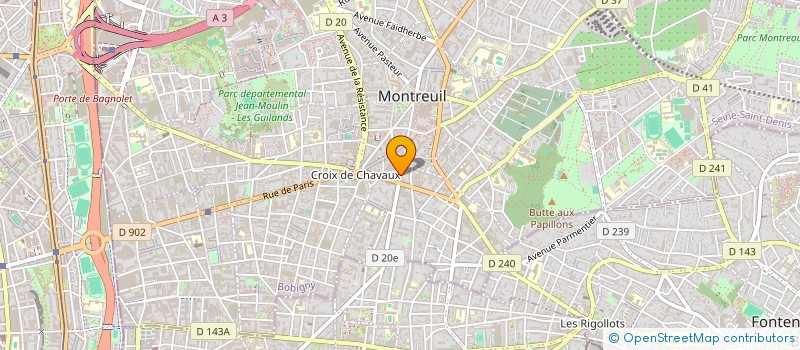localisation de l'entreprise MONSIEUR MOHAMED KORCHID à MONTREUIL