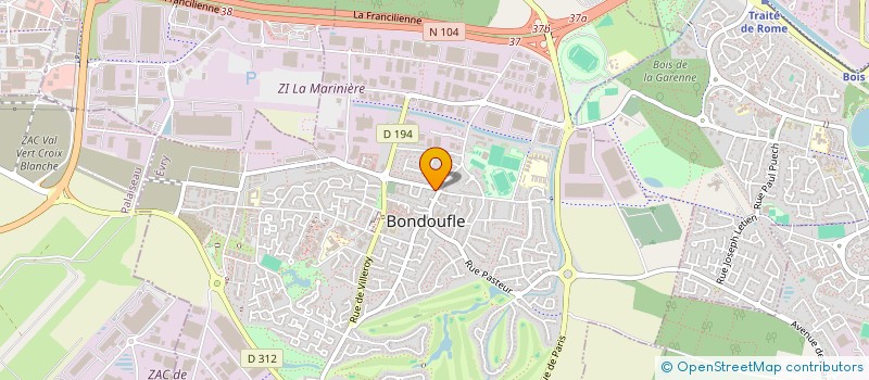 localisation de l'entreprise MONSIEUR MOHAMED KREDISS à BONDOUFLE