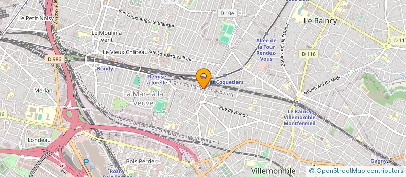 localisation de l'entreprise MONSIEUR MOHAMED RAGOUBI  BONDY