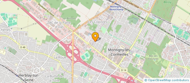 localisation de l'entreprise MONSIEUR MOHAMED RIADH BITAM  MONTIGNY-LES-CORMEILLES