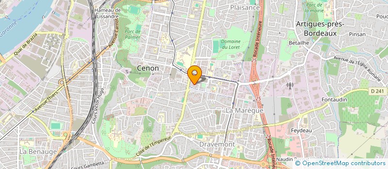 localisation de l'entreprise MONSIEUR MOHAMED SADRAOUI  CENON