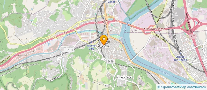 localisation de l'entreprise MONSIEUR MOHAMED TOUMI  GIVORS