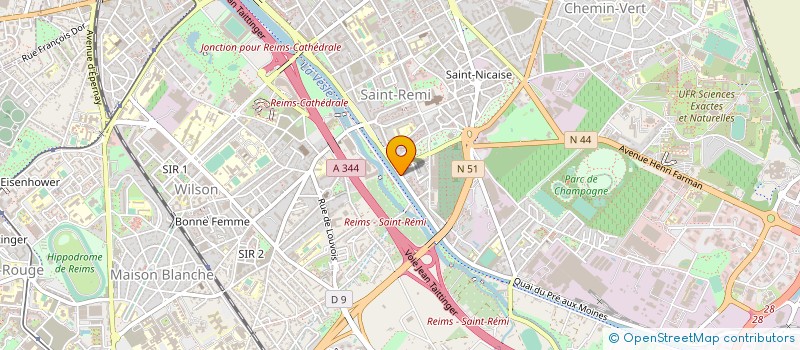 localisation de l'entreprise MONSIEUR MOHAMMAD NAJMYAR  REIMS