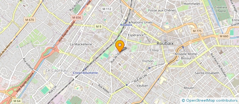 localisation de l'entreprise MONSIEUR MOHAMMED AKNOUCHE à ROUBAIX