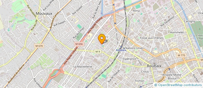 localisation de l'entreprise MONSIEUR MOHAMMED AOUADI  ROUBAIX