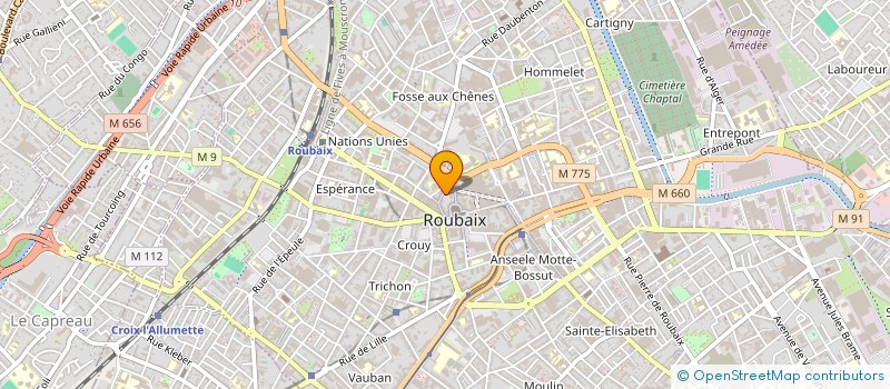 localisation de l'entreprise MONSIEUR MOHAMMED BAKAR  ROUBAIX