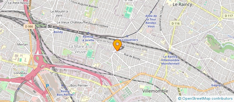 localisation de l'entreprise MONSIEUR MOHAMMED BENNACER  BONDY