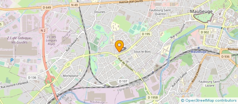 localisation de l'entreprise MONSIEUR MOHAMMED EL AMINE HORRY  MAUBEUGE