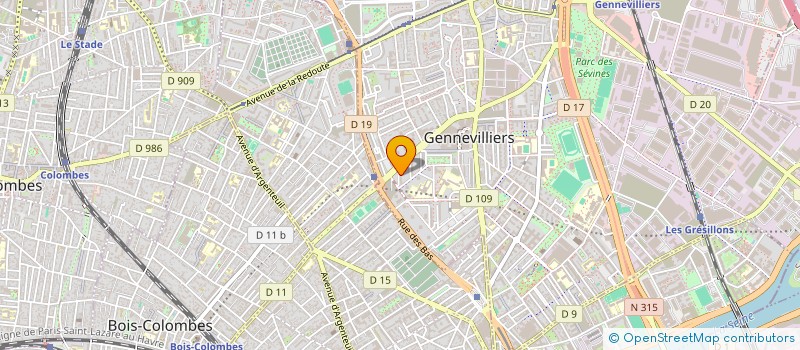 localisation de l'entreprise MONSIEUR MOHAMMED HADI à GENNEVILLIERS