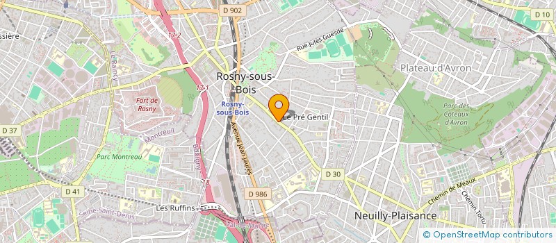 localisation de l'entreprise MONSIEUR MOHAMMED HUSSAIN à ROSNY-SOUS-BOIS