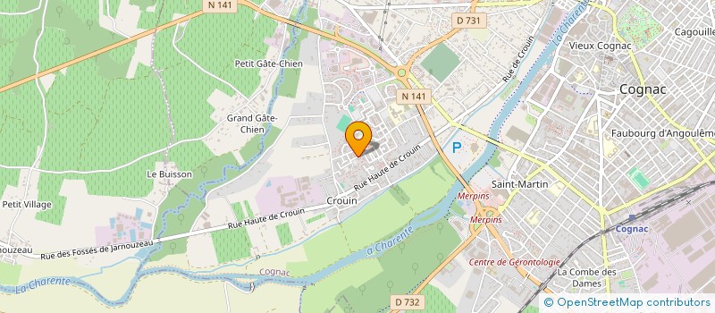 localisation de l'entreprise MONSIEUR MOHAMMED MEKHLOUF à COGNAC