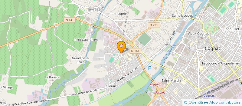 localisation de l'entreprise MONSIEUR MOHAMMED OMAR BAKHAT à COGNAC