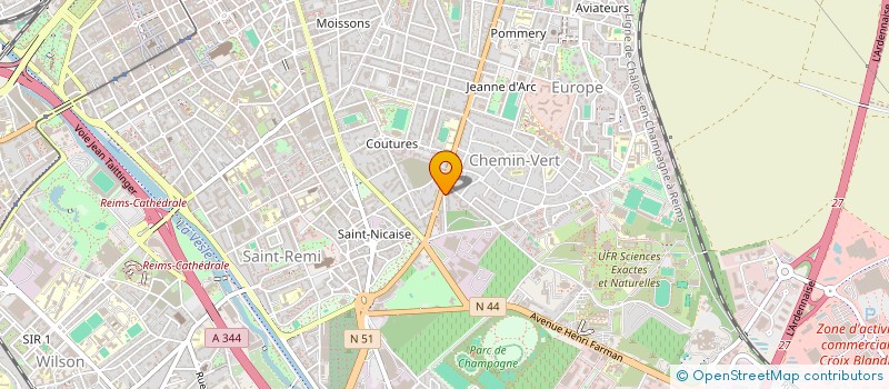 localisation de l'entreprise MONSIEUR MOHAMMED TBAHRITI  REIMS