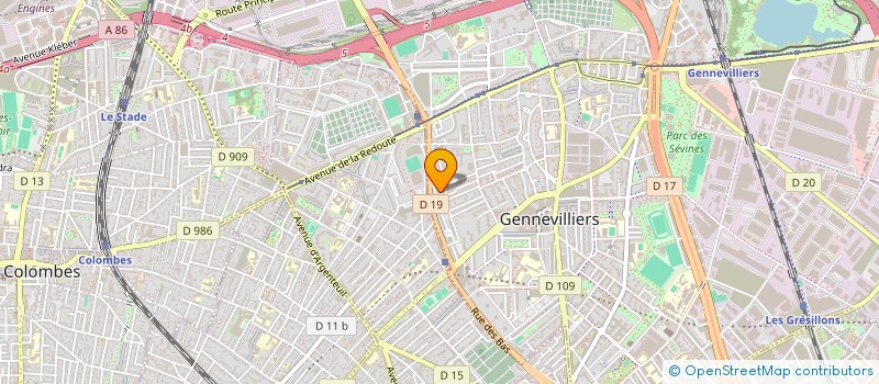 localisation de l'entreprise MONSIEUR MOHAMMED ZAZOUI ZERROUKI  GENNEVILLIERS