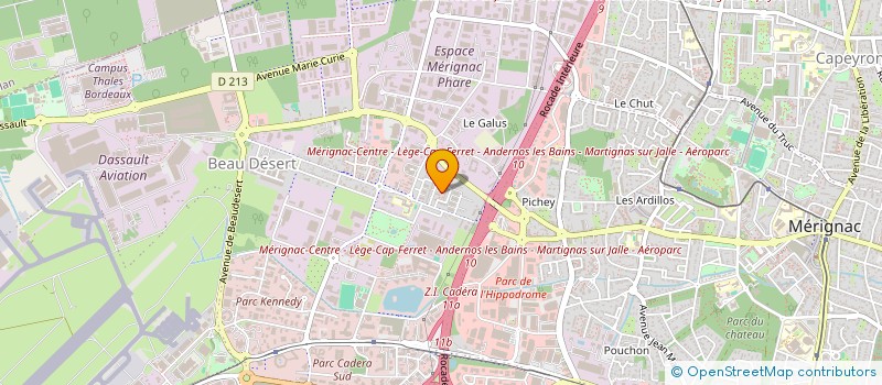 localisation de l'entreprise MONSIEUR MOHAMMED ZERROUQUI  MERIGNAC