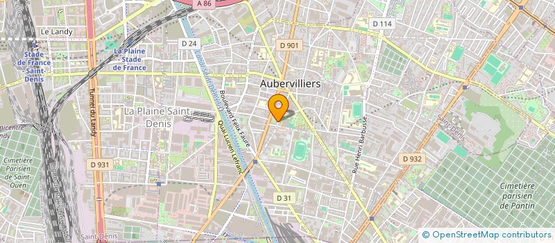 localisation de l'entreprise MONSIEUR MOHANAD ABDEL HAFEZ  AUBERVILLIERS