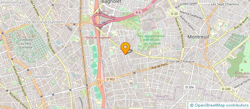 localisation de l'entreprise MONSIEUR MOHAND HIDECHE à BAGNOLET