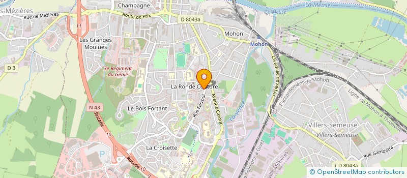 localisation de l'entreprise MONSIEUR MOISE BONINA IFOLE  CHARLEVILLE-MEZIERES