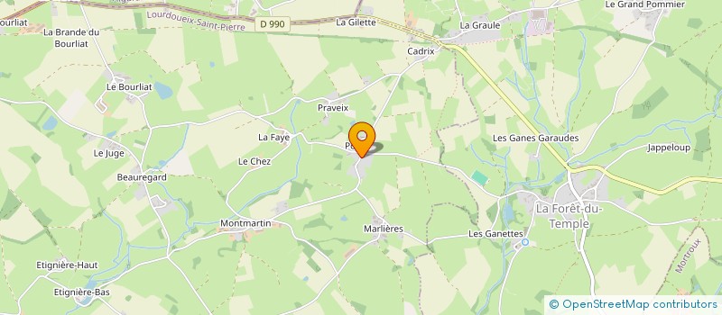 localisation de l'entreprise MONSIEUR MOISE DAUDON à LOURDOUEIX-SAINT-PIERRE