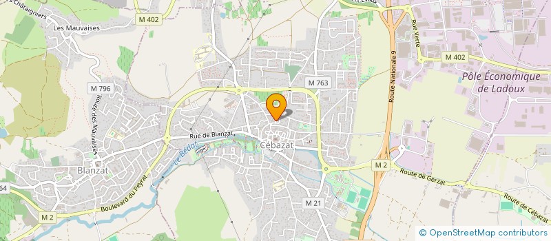 localisation de l'entreprise MONSIEUR MOKHTAR HALILOU  CEBAZAT