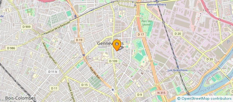 localisation de l'entreprise MONSIEUR MOKHTAR REZKALLAH à GENNEVILLIERS