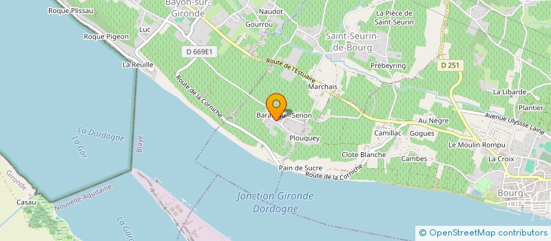 localisation de l'entreprise MONSIEUR MONIR BELKHIR  SAINT-SEURIN-DE-BOURG