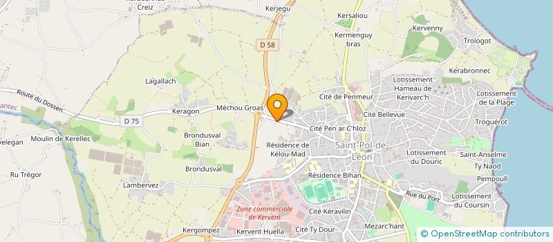 localisation de l'entreprise MONSIEUR MORAN BESCOND  SAINT-POL-DE-LEON