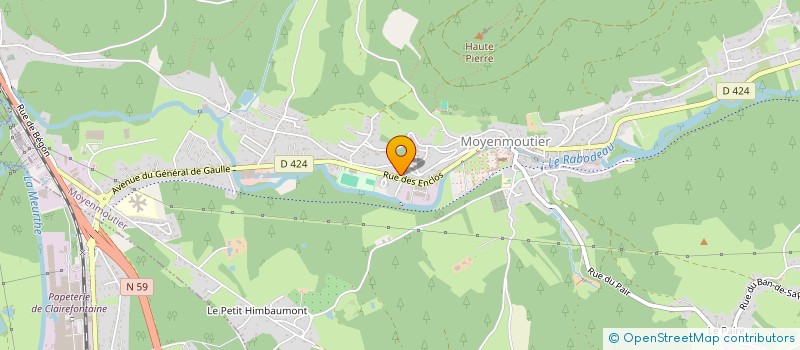 localisation de l'entreprise MONSIEUR MORGAN BRICHET  MOYENMOUTIER